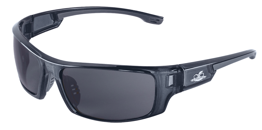 Dorado® Dark Smoke Performance Fog Technology Lens, Crystal Black Frame Safety Glasses - BH943PFT