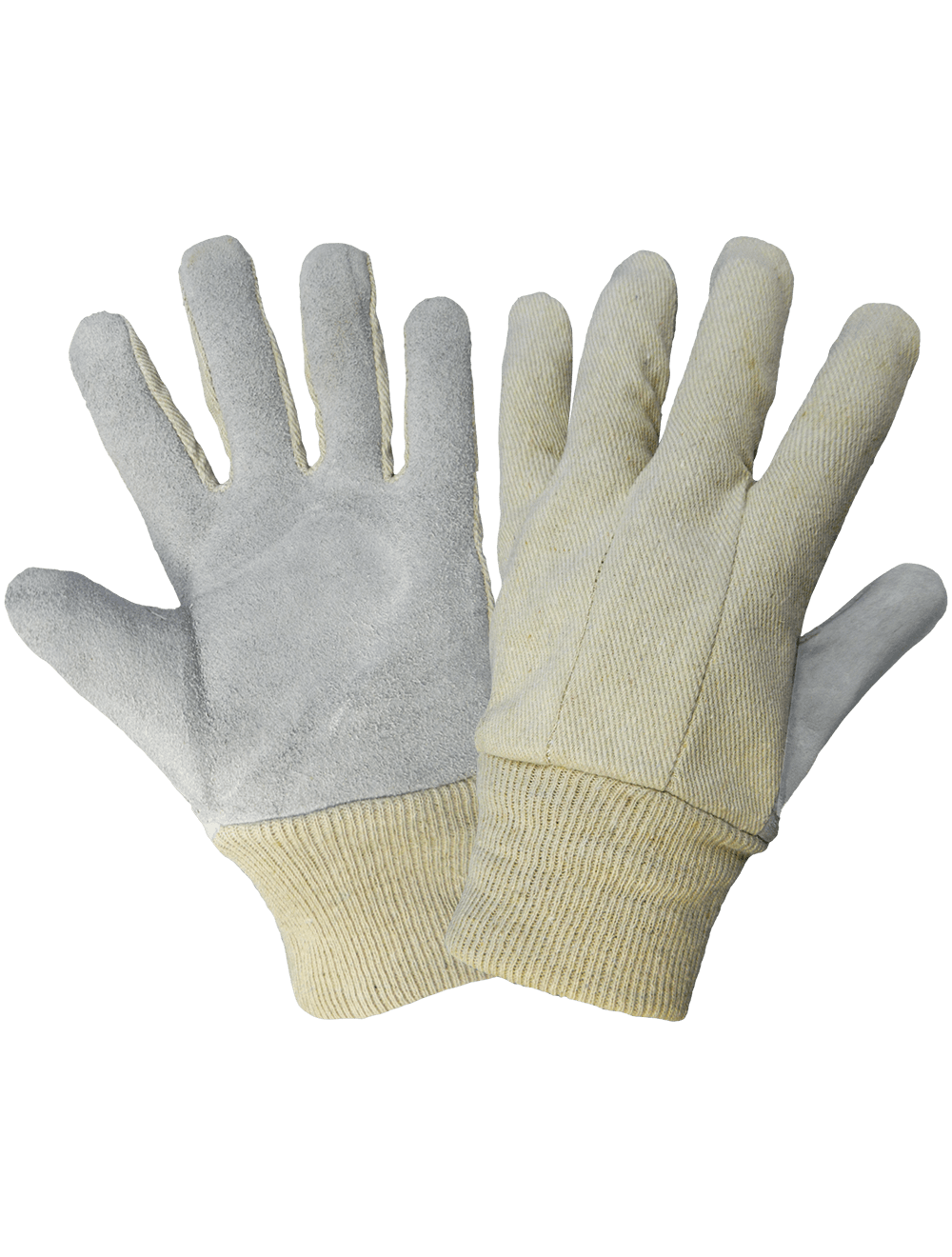 Economy Split Cowhide Leather Palm Gloves with Knit Wrist - 2300KW