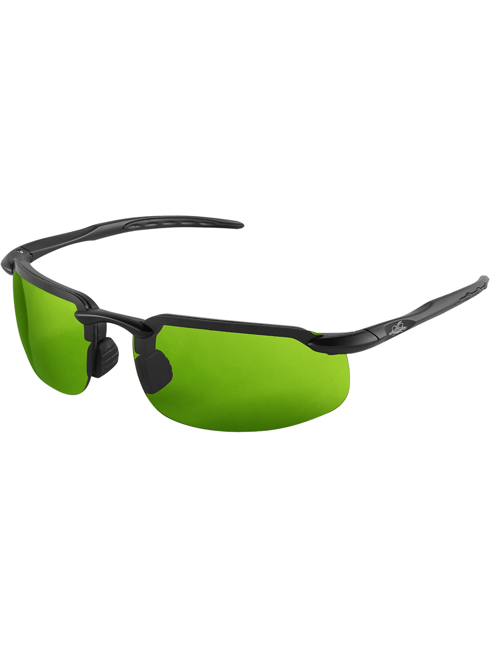 Swordfish® Green IR Shade 2.5 Lens, Matte Black Frame Safety Glasses - BH10616AF