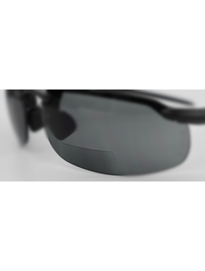 Swordfish® Smoke 2.5 Diopter Bifocal Reader Style Lens, Matte Black Frame Safety Glasses - LIMITED STOCK - BH106325