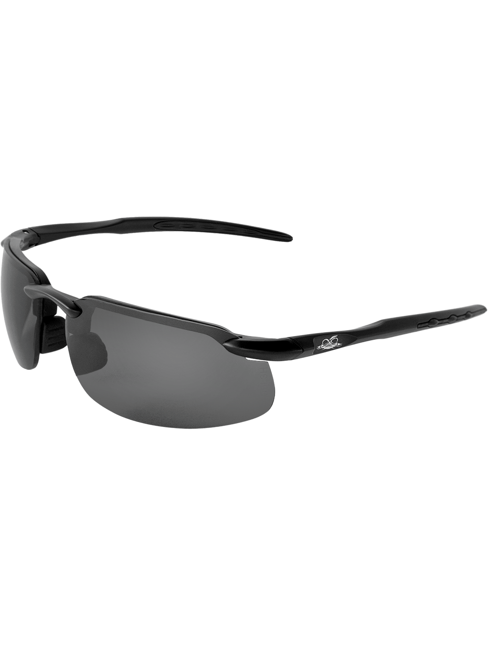 Swordfish® Smoke Anti-Fog Lens, Matte Black Frame Safety Glasses - BH1063AF