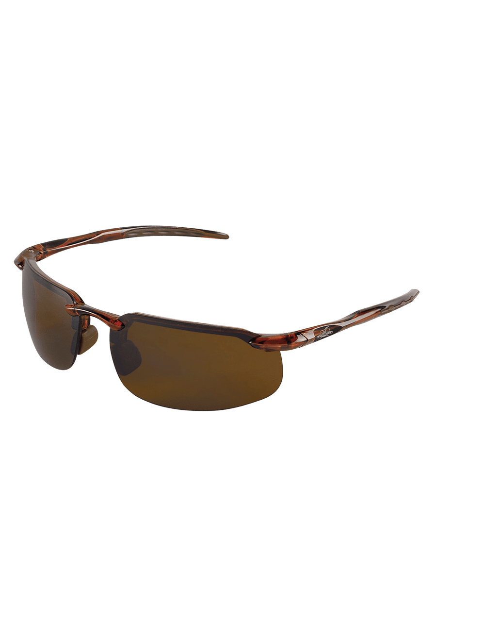 Swordfish® Brown Flash Mirror Lens, Crystal Brown Frame Safety Glasses - BH10711