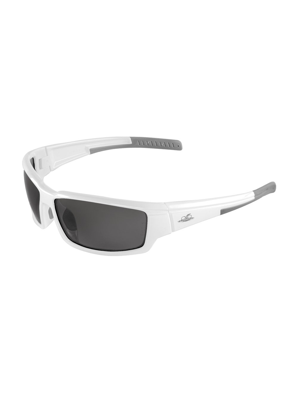 Maki® Smoke Anti-Fog Lens, Shiny White Frame Safety Glasses - BH14183AF