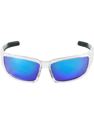 Maki® Blue Mirror Anti-Fog Lens, Crystal Clear Frame Safety Glasses - BH1419AF