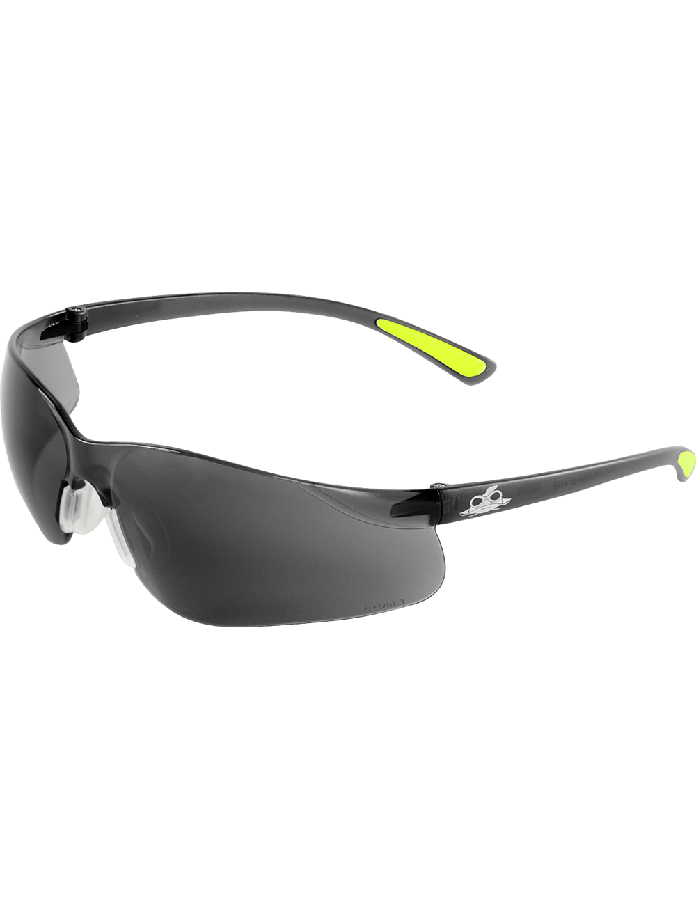 Bass™ Smoke Anti-Fog Lens, Frosted Black Frame Safety Glasses - BH2143AF