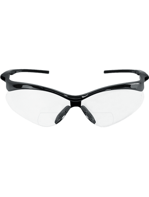 Spearfish® Clear Performance Fog Technology 2.5 Diopter Bifocal Reader Style Lens, Shiny Black Frame Safety Glasses - BH225125PFT