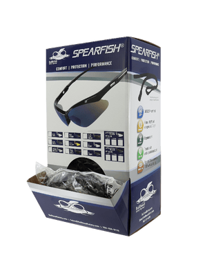 Spearfish® Smoke Anti-Fog Lens, Shiny Black Frame Safety Glasses - BH2253AF