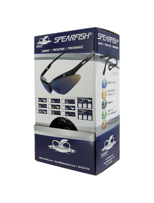 Spearfish® Smoke Performance Fog Technology Lens, Shiny Black Frame Safety Glasses - BH2253PFT