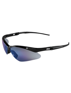Spearfish® Blue Mirror Lens, Shiny Black Frame Safety Glasses - BH2259