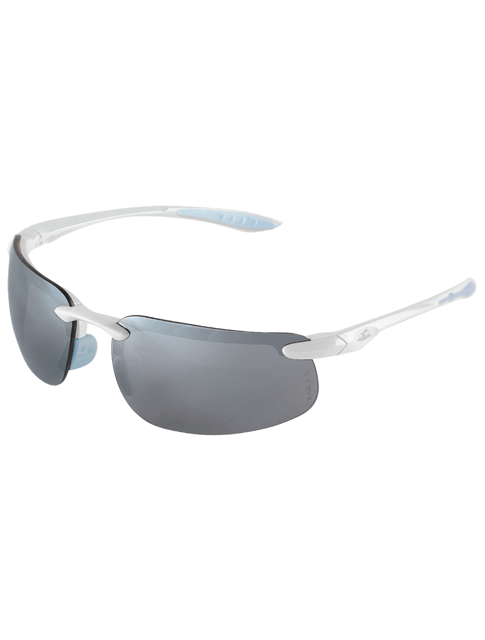 Swordfish®X Silver Mirror Lens, Shiny White Frame Safety Glasses - LIMITED STOCK - BH25187