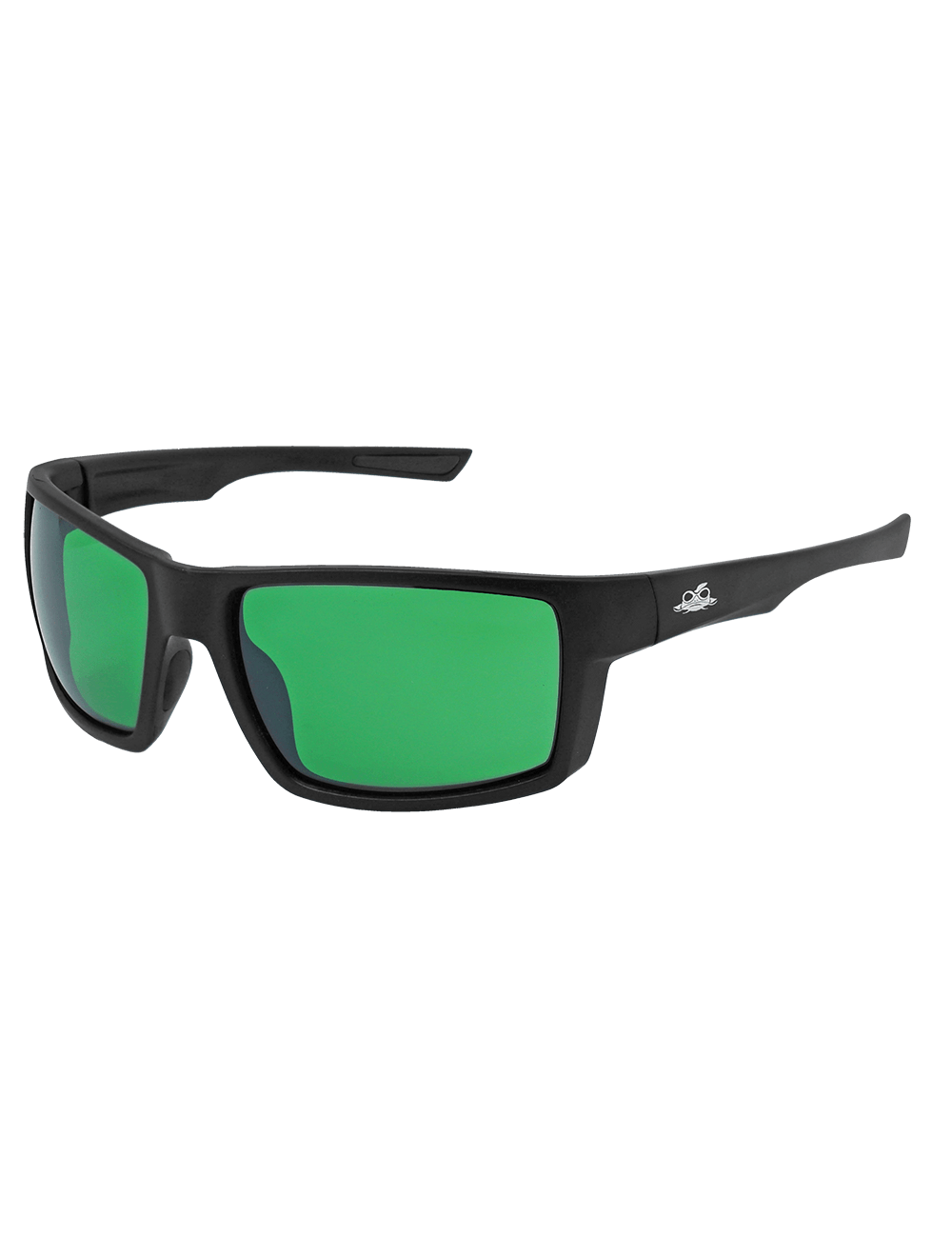 Sawfish™ Green LED Blocker Lens, Matte Black Frame Safety Glasses - BH26619