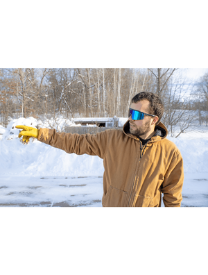 Whipray™ Green Mirror Performance Fog Technology Lens, Shiny Gray Frame Safety Glasses - BH32916PFT