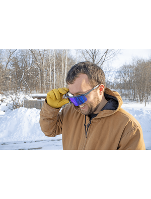 Whipray™ Green Mirror Performance Fog Technology Lens, Shiny Gray Frame Safety Glasses - BH32916PFT