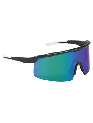 Whipray™ Green Mirror Performance Fog Technology Lens, Shiny Gray Frame Safety Glasses - BH32916PFT