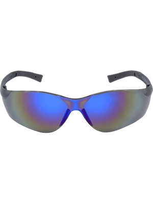 Pavon® Blue Mirror Lens, Frosted Black Frame Safety Glasses - BH549