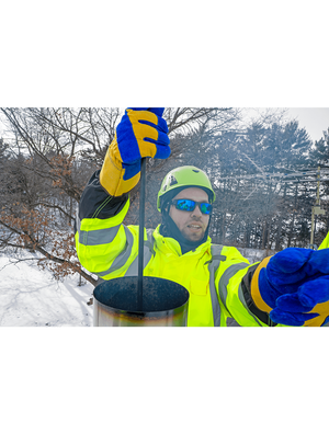 Dorado® Blue Mirror Performance Fog Technology Polarized Lens, Shiny Black Frame Safety Glasses - BH95129PFT