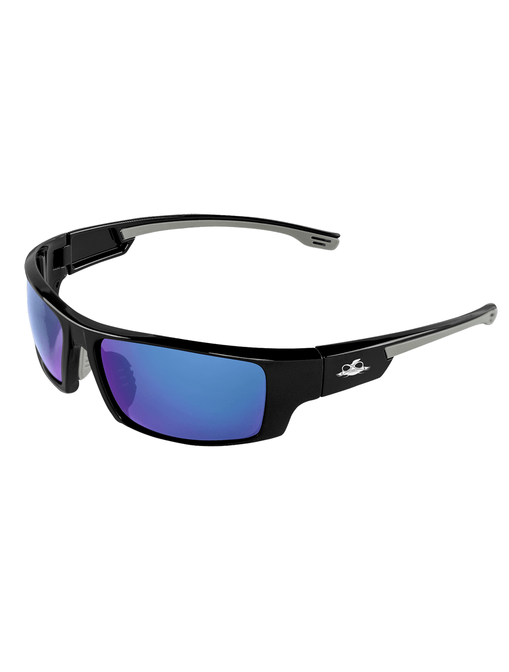 Dorado® Blue Mirror Performance Fog Technology Polarized Lens, Shiny Black Frame Safety Glasses - BH95129PFT