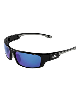 Dorado® Blue Mirror Performance Fog Technology Polarized Lens, Shiny Black Frame Safety Glasses - BH95129PFT