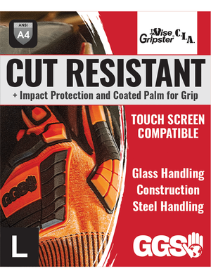 Vise Gripster® C.I.A. High-Visibility Cut and Impact Resistant Gloves Made with Tuffalene® Platinum - CIA388XFT