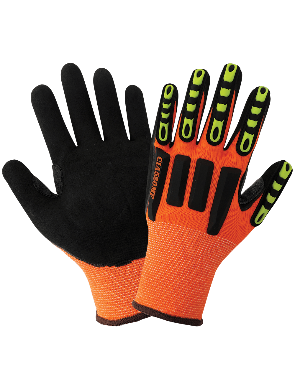 Vise Gripster® C.I.A. High-Visibility Double Mach Finish Nitrile Coated Gloves with Cut, Abrasion, Puncture, and Impact Protection - CIA520MF
