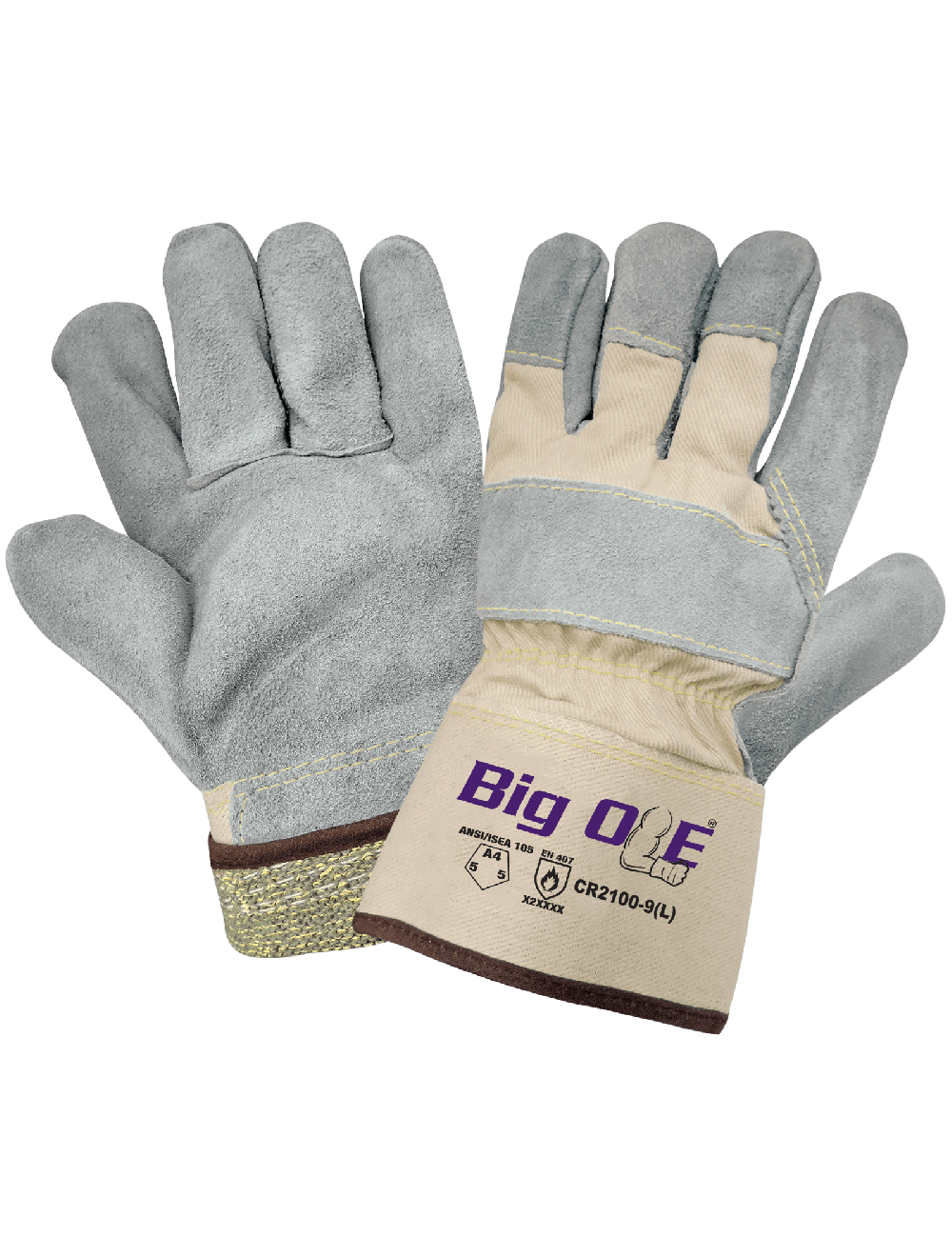 Big Ole® Cut, Abrasion, and Puncture Resistant Premium Leather Palm Gloves - CR2100