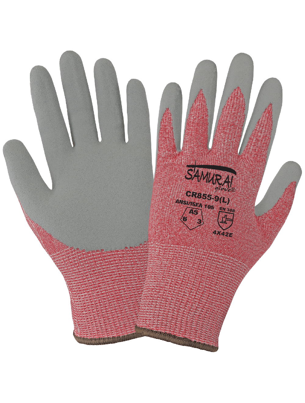 Samurai Glove® Tuffalene® UHMWPE Cut Resistant 13-Gauge Gloves with a Silicone-Coated Palm - CR855