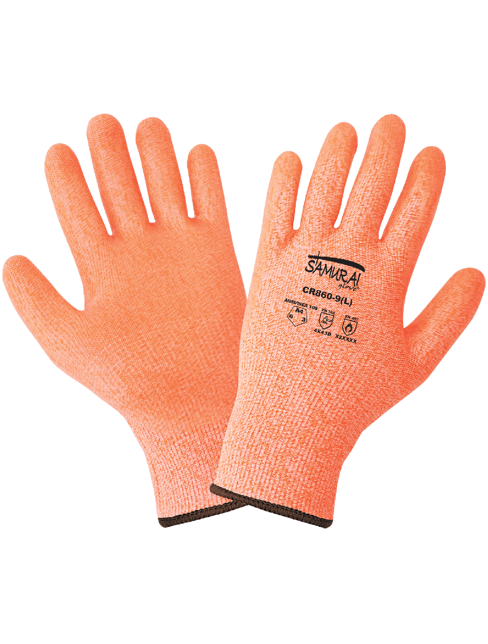 Samurai Glove® Supreme Grip Tack-Free Vulcanized Silicone-Coated Cut, Abrasion, and Puncture Resistant Gloves - CR860