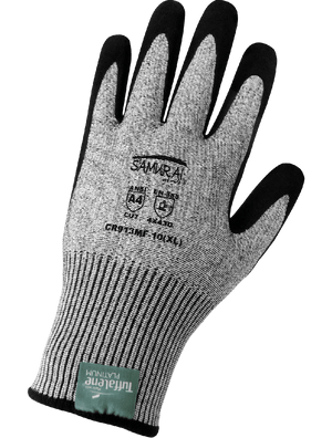 Samurai Glove® Salt-and-Pepper Tuffalene® Platinum Cut, Abrasion, and Puncture Resistant Gloves Free from Enhancements - LIMITED STOCK - CR913MF