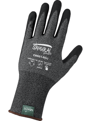 Samurai Glove® Salt-and-Pepper Cut Resistant Coated Touch Screen Gloves Made with 21-Gauge Tuffalene® Platinum - CR921