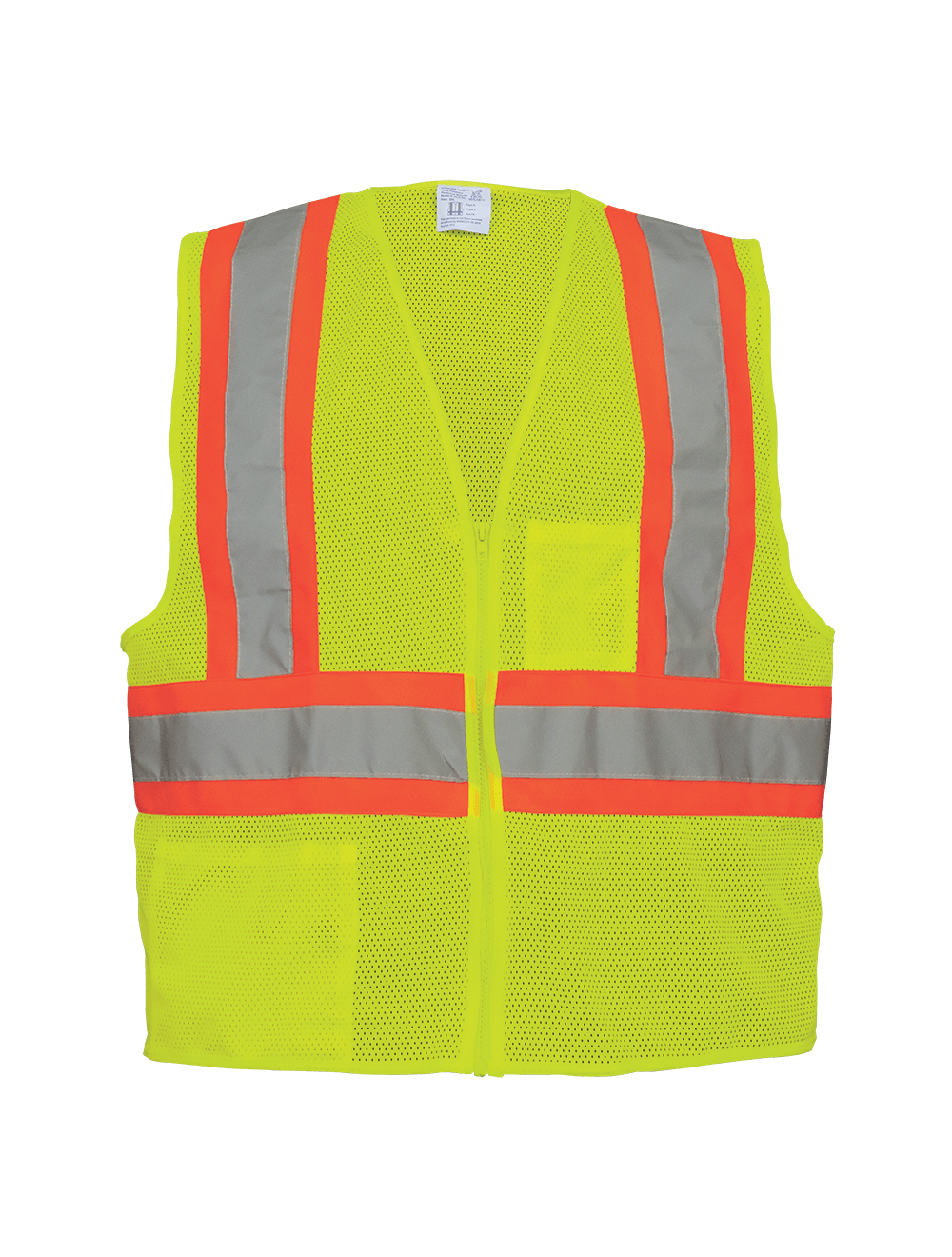 FrogWear® HV Yellow/Green Lightweight Mesh Polyester Vest with Contrasting Trim - GLO-002