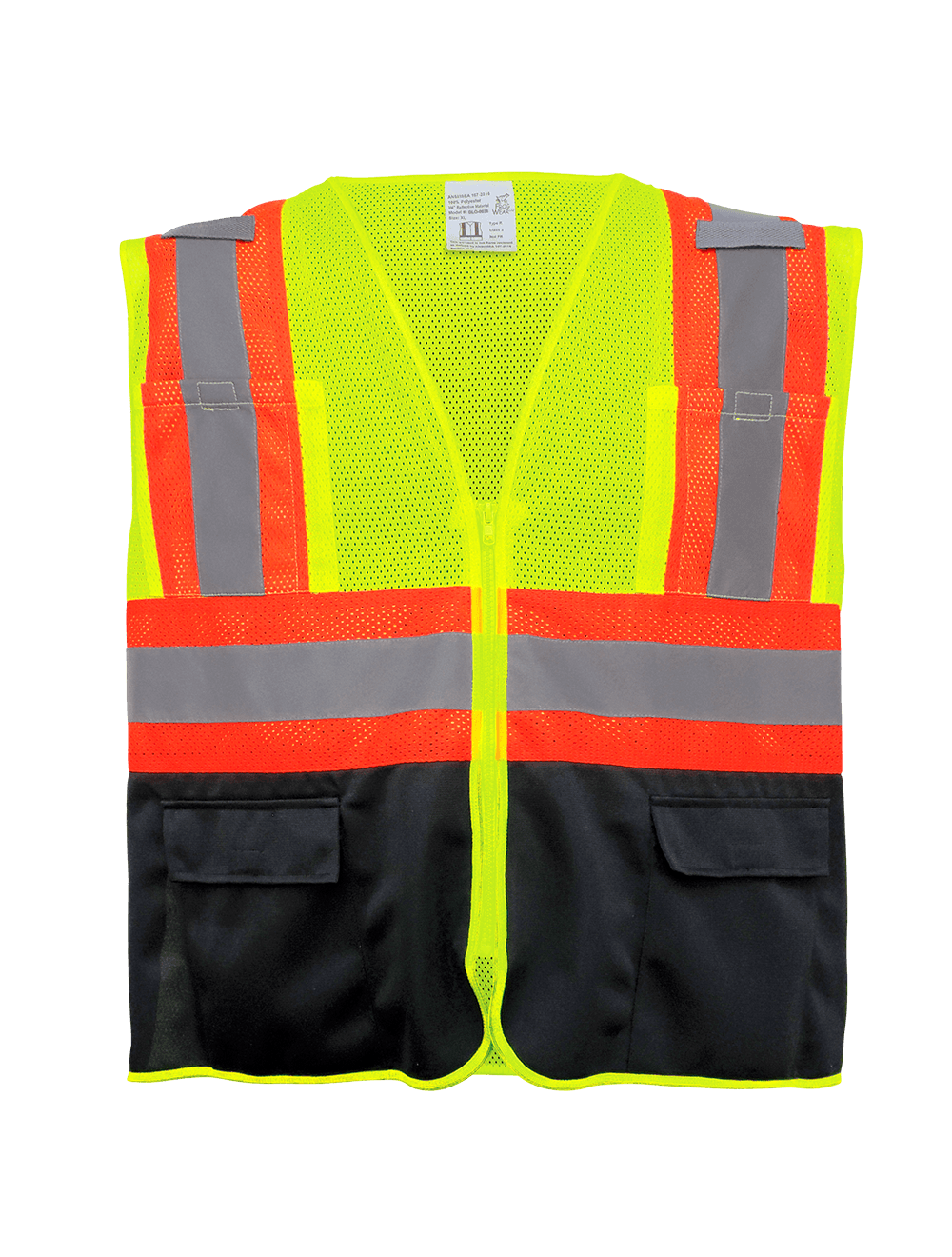 FrogWear® HV Mesh Polyester Surveyors Safety Vest - GLO-0036