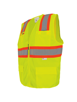 FrogWear® HV Solid and Mesh Surveyors Vest - GLO-003