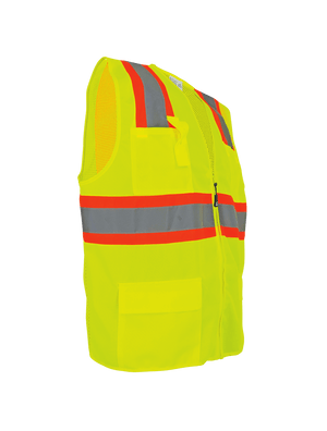 FrogWear® HV Solid and Mesh Surveyors Vest - GLO-003