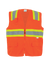 FrogWear® HV High-Visibility Orange Mesh/Solid Surveyors Safety Vest - GLO-004