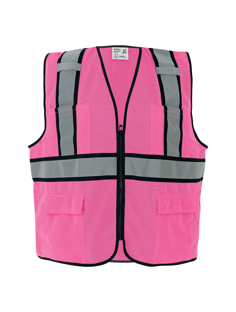 FrogWear® HV Enhanced Visibility Pink Surveyors Safety Vest - GLO-0066