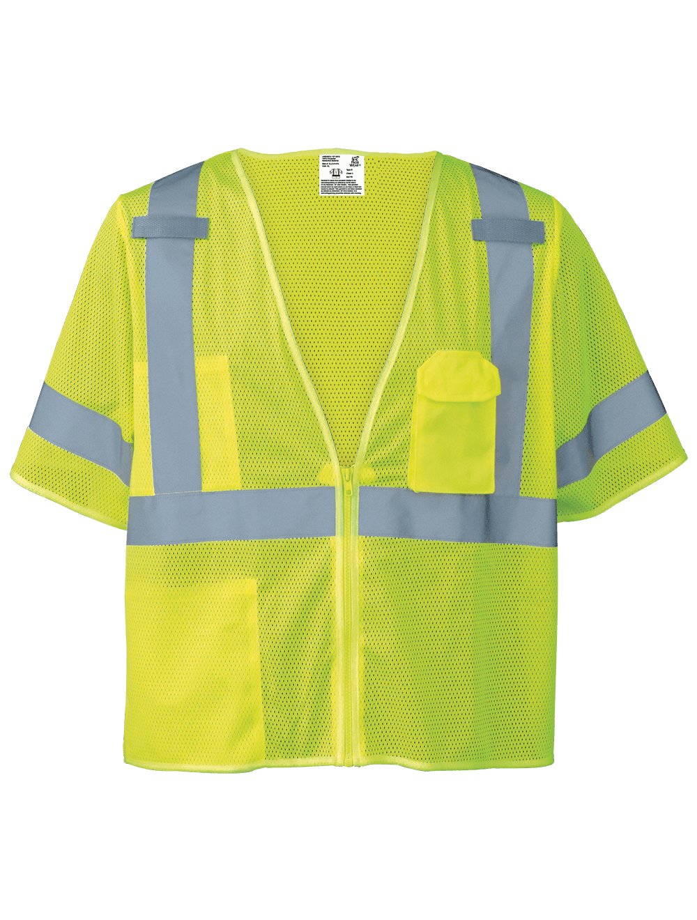 FrogWear® HV Self-Extinguishing High-Visibility Short-Sleeved Safety Vest - GLO-011FR