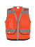 FrogWear® HV Lightweight High-Visibility Orange Mesh and Solid Surveyors Safety Vest - GLO-058