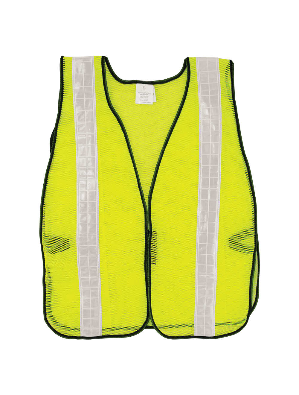 FrogWear® HV Enhanced Visibility Yellow/Green Economy Mesh Safety Vest with Wide Reflective - GLO-10-G-2IN