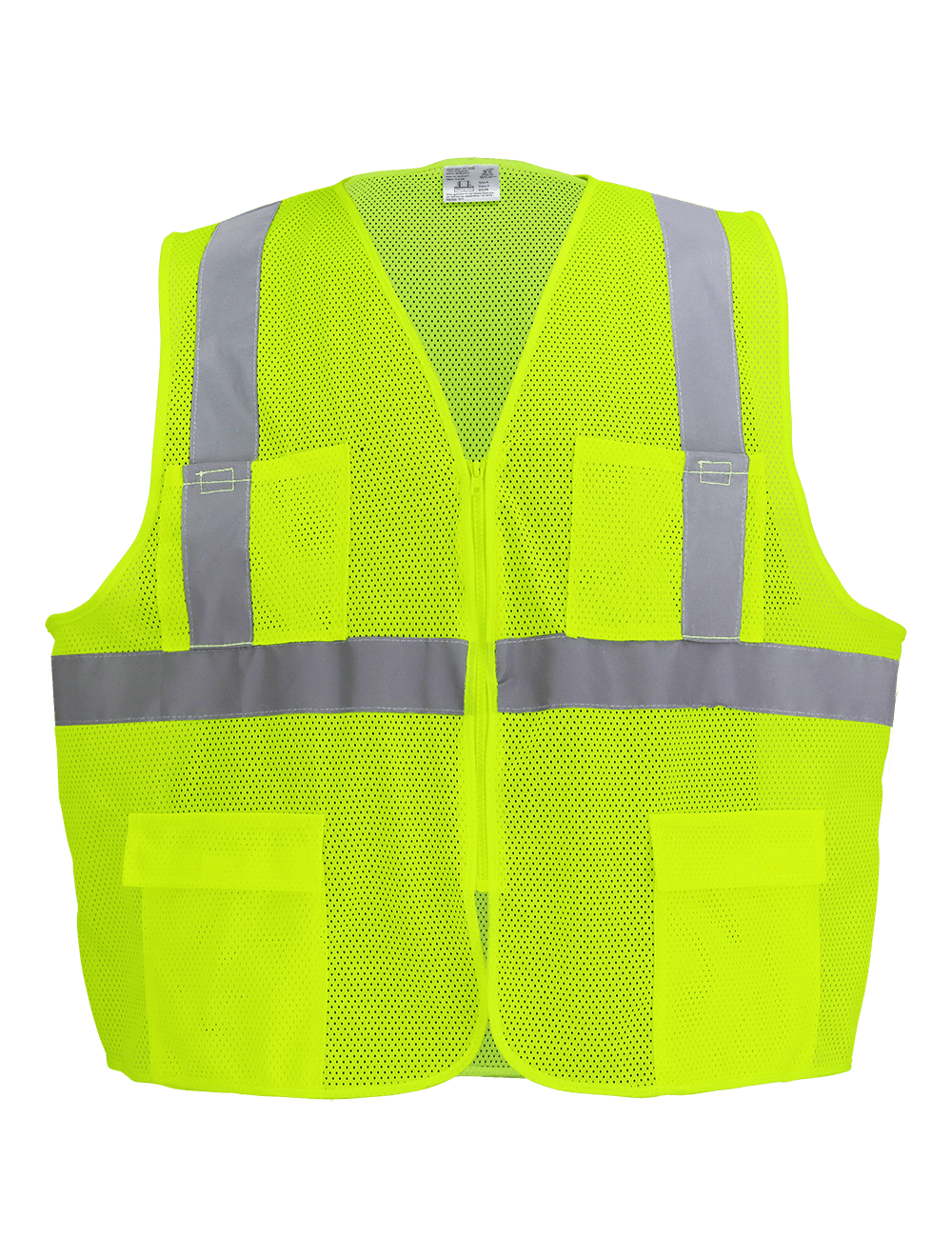FrogWear® HV High-Visibility Yellow/Green Lightweight Mesh Safety Vest, ANSI Class 2 - GLO-271