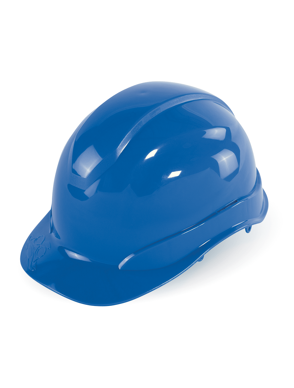 Bullhead Safety™ Head Protection Blue Unvented Cap Style Hard Hat With Six-Point Slide Lock Suspension - HH-C1-B