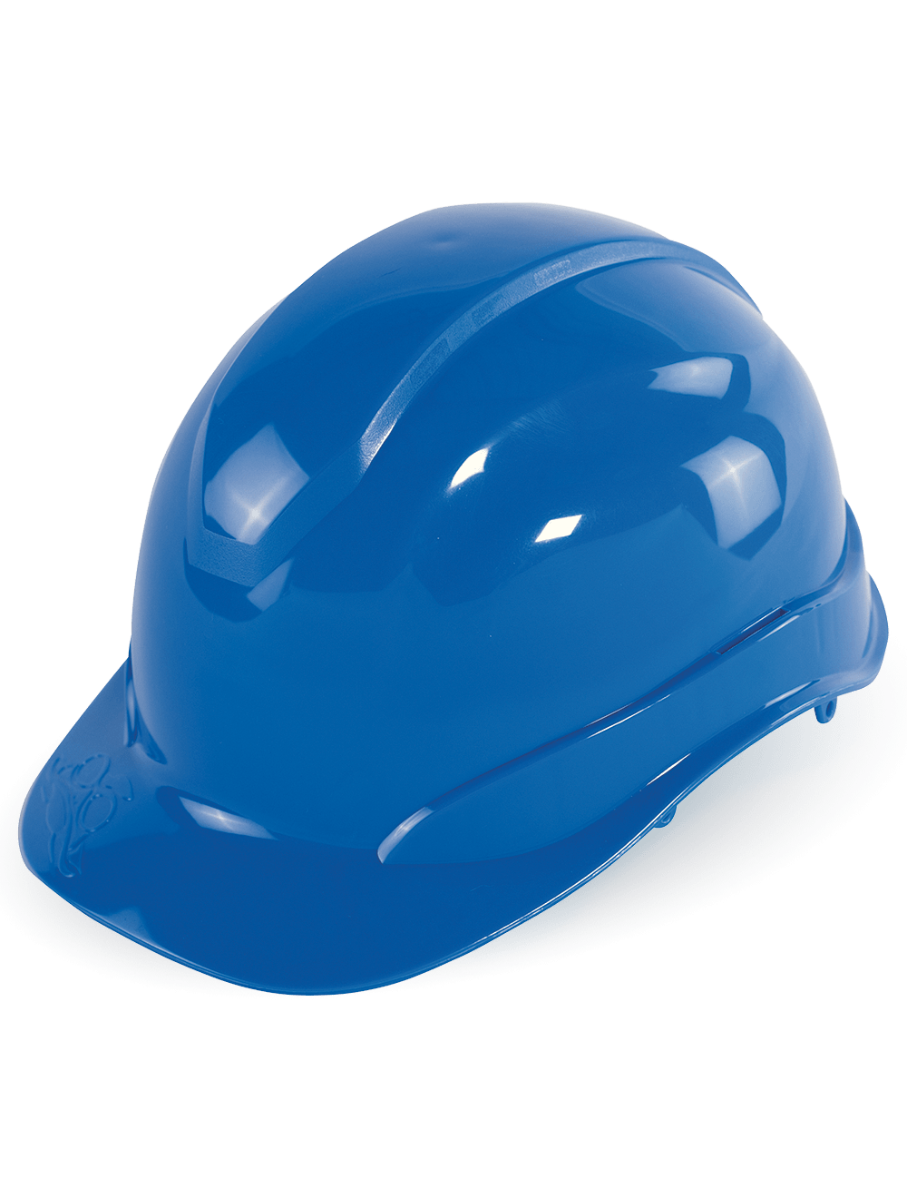 Bullhead Safety™ Head Protection Blue Unvented Cap Style Hard Hat With Six-Point Ratchet Suspension - HH-C2-B