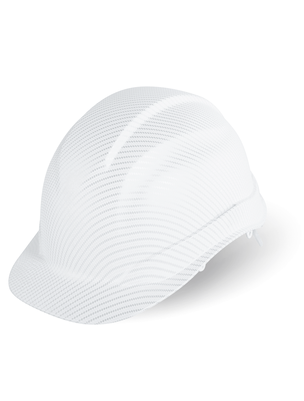 Bullhead Safety™ Head Protection Matte White Graphite Unvented Cap Style Hard Hat With Six-Point Ratchet Suspension - HH-C2-C