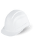 Bullhead Safety™ Head Protection Matte White Graphite Unvented Cap Style Hard Hat With Six-Point Ratchet Suspension - HH-C2-C