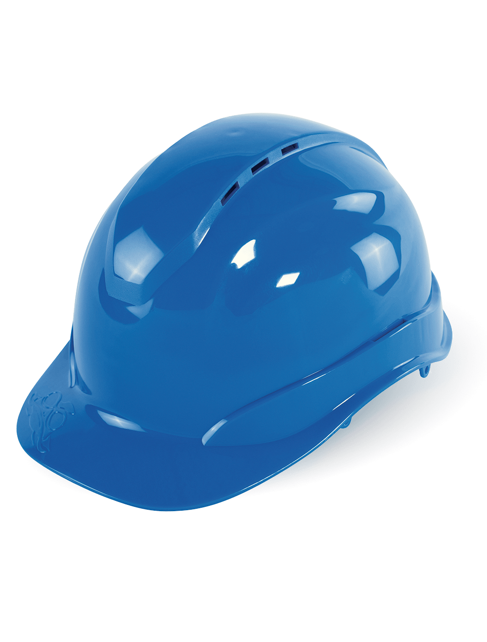 Bullhead Safety™ Head Protection Blue Vented Cap Style Hard Hat with Six-Point Ratchet Suspension - HH-C3-B