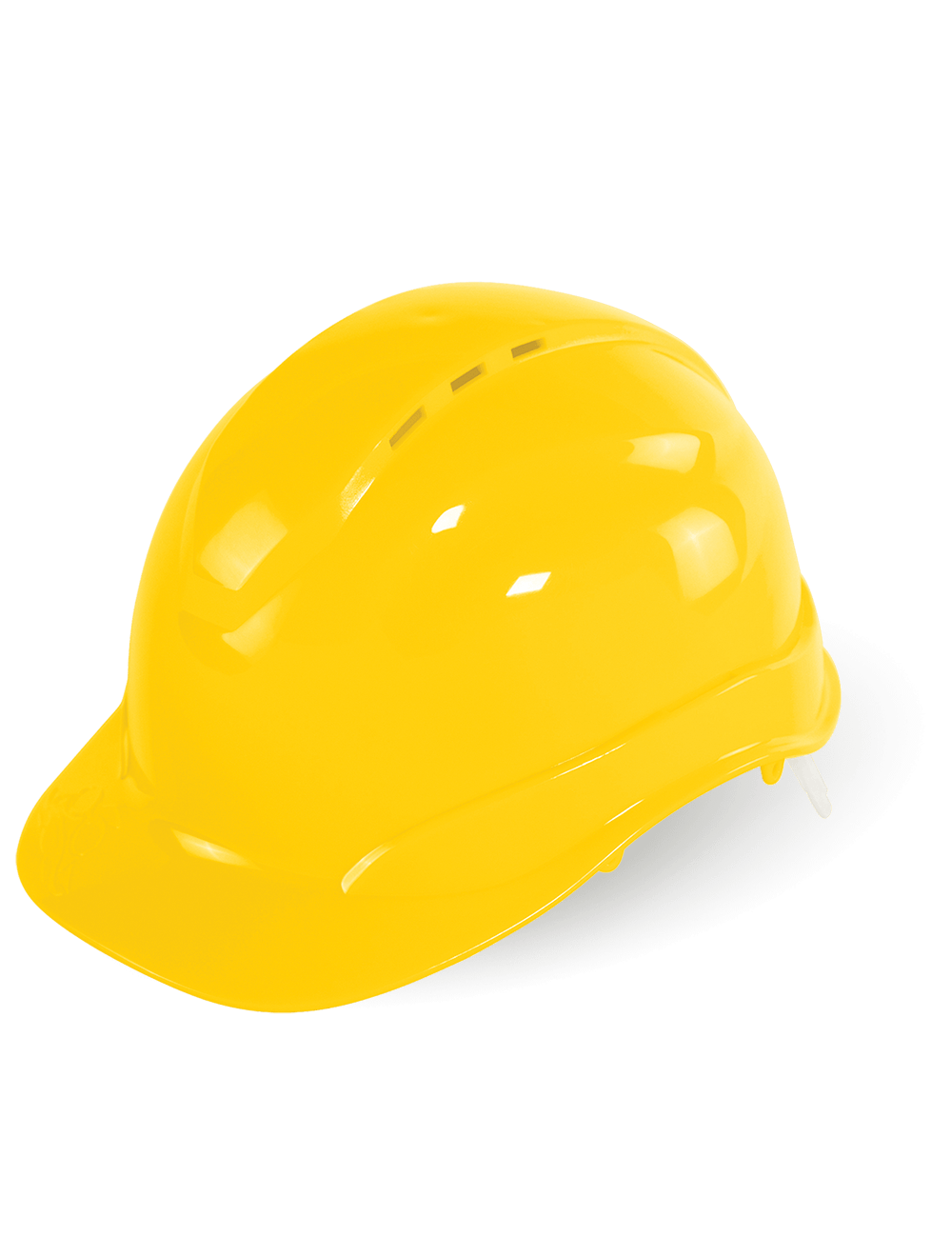 Bullhead Safety™ Head Protection Yellow Vented Cap Style Hard Hat With Six-Point Ratchet Suspension - HH-C3-Y