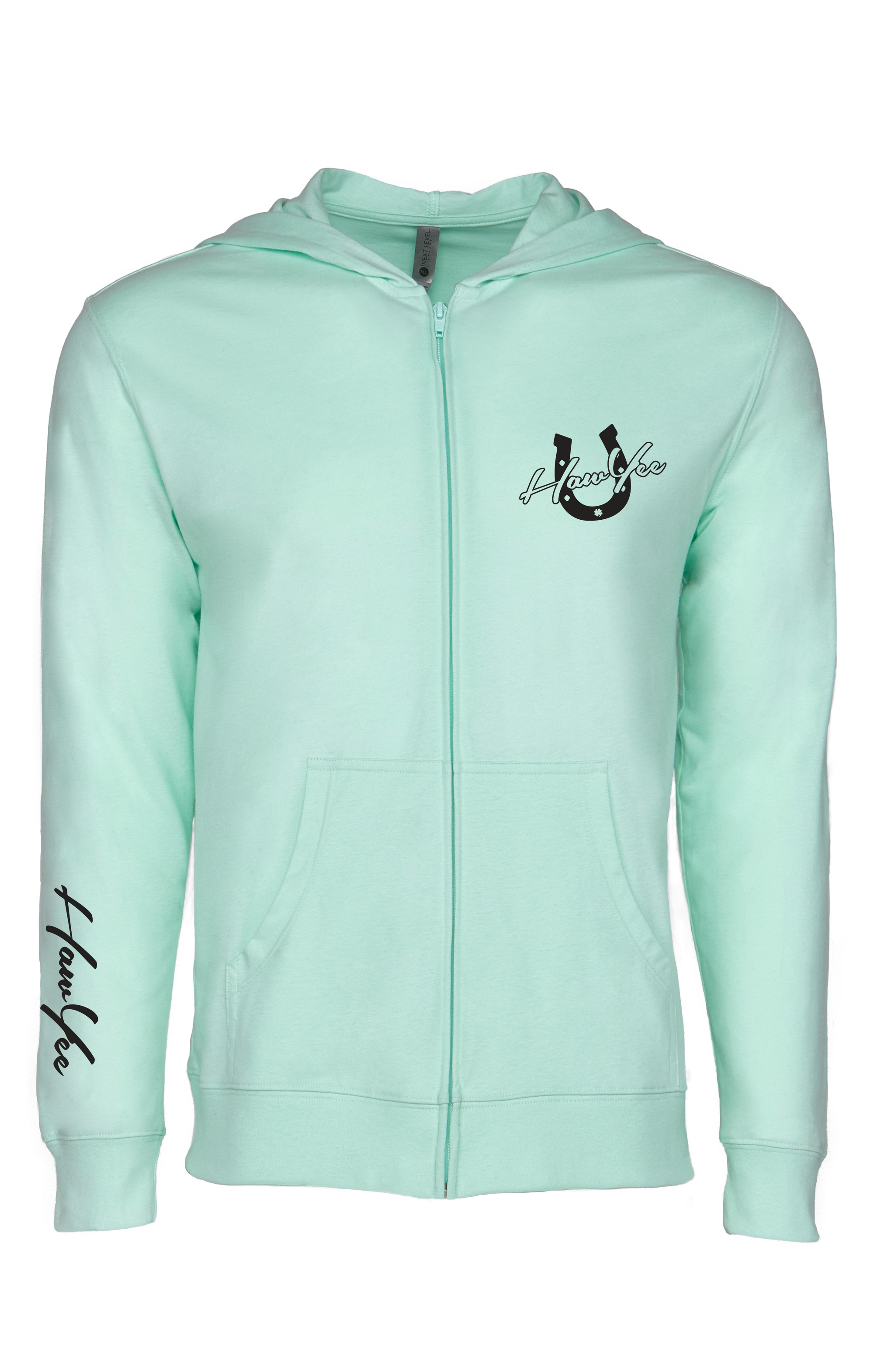 Sueded Zip Hoody - Mint